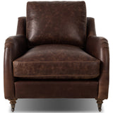Lynne Leather Chair, Raleigh Cigar by Amber Lewis x Four Hands-Furniture - Chairs-High Fashion Home