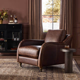 Lynne Leather Chair, Raleigh Cigar by Amber Lewis x Four Hands-Furniture - Chairs-High Fashion Home