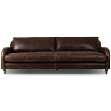 Lynne Leather Sofa, Raleigh Cigar by Amber Lewis x Four Hands-Furniture - Sofas-High Fashion Home