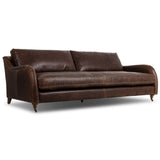 Lynne Leather Sofa, Raleigh Cigar by Amber Lewis x Four Hands-Furniture - Sofas-High Fashion Home