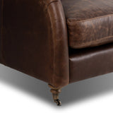 Lynne Leather Sofa, Raleigh Cigar by Amber Lewis x Four Hands-Furniture - Sofas-High Fashion Home