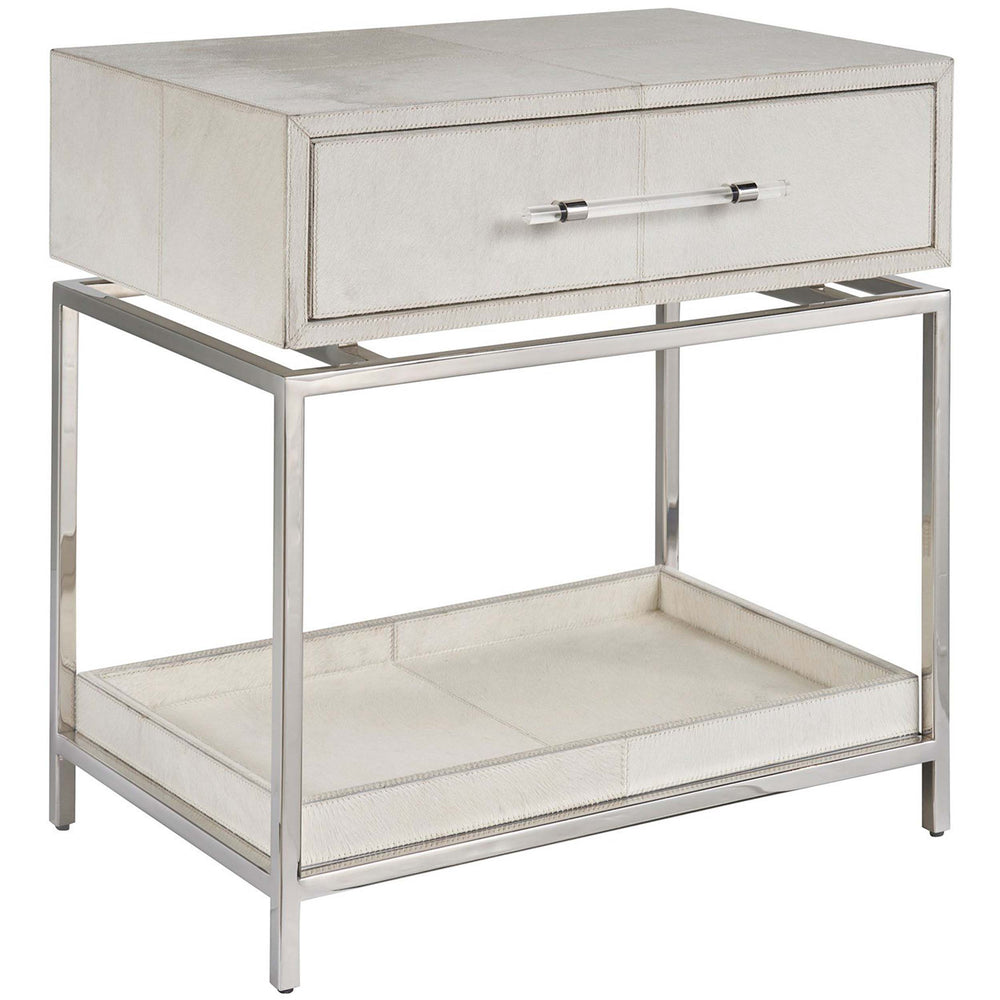 Lyra 1 Drawer Nightstand, Gray-Furniture - Bedroom-High Fashion Home
