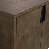 Lyra 4 Door Buffet, Smoke Brown-Furniture - Storage-High Fashion Home