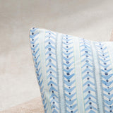 Seaglass Stripe Pillow, Navy Blue, Set of 2