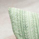 Seaglass Stripe Pillow, Palm Green, Set of 2