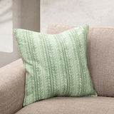 Seaglass Stripe Pillow, Palm Green, Set of 2