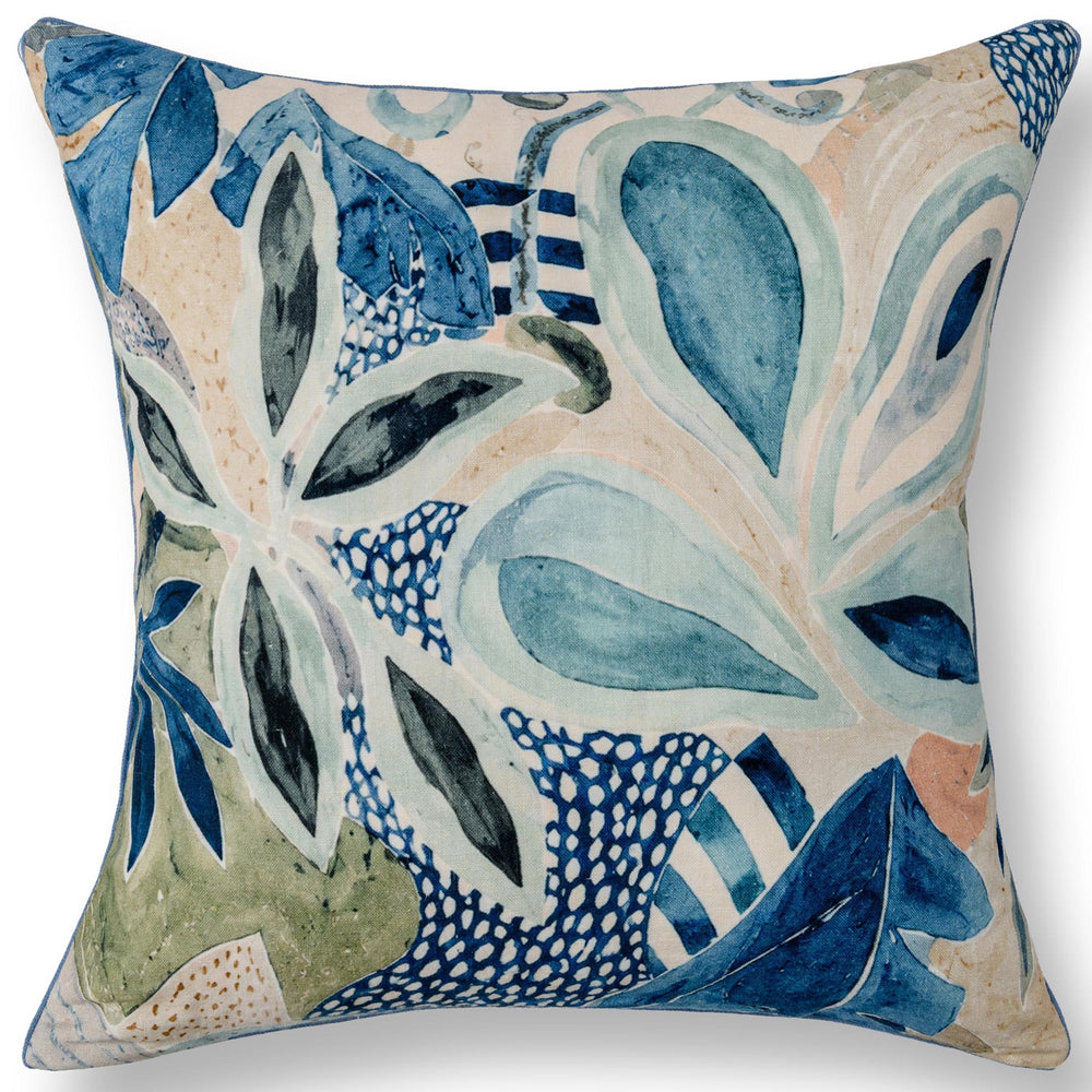 Botanical Reverie Pillow, Blue Multi, Set of 2