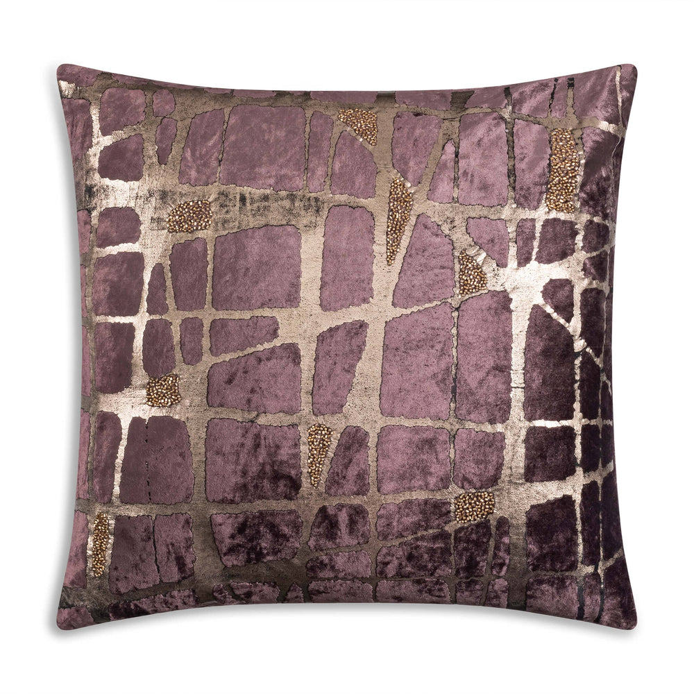 Mila Abstract Pillow, Brown/Gold-Accessories-High Fashion Home