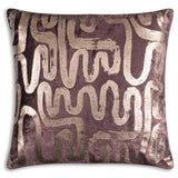 Mila Circular Abstract Pillow, Brown/Gold-Accessories-High Fashion Home