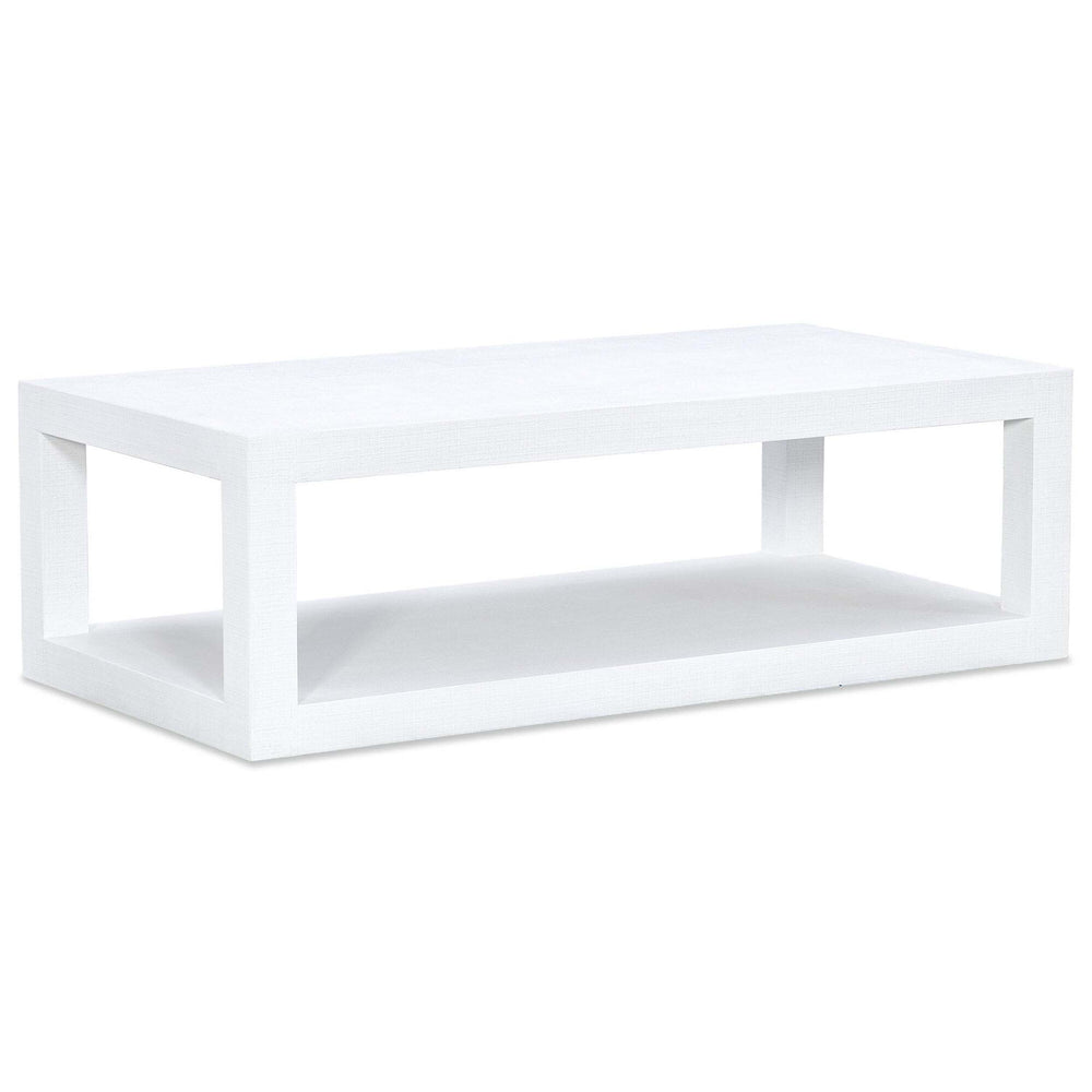 Sailmaker Rectangle Coffee Table, White-Furniture - Accent Tables-High Fashion Home