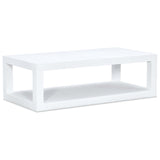 Sailmaker Rectangle Coffee Table, White-Furniture - Accent Tables-High Fashion Home