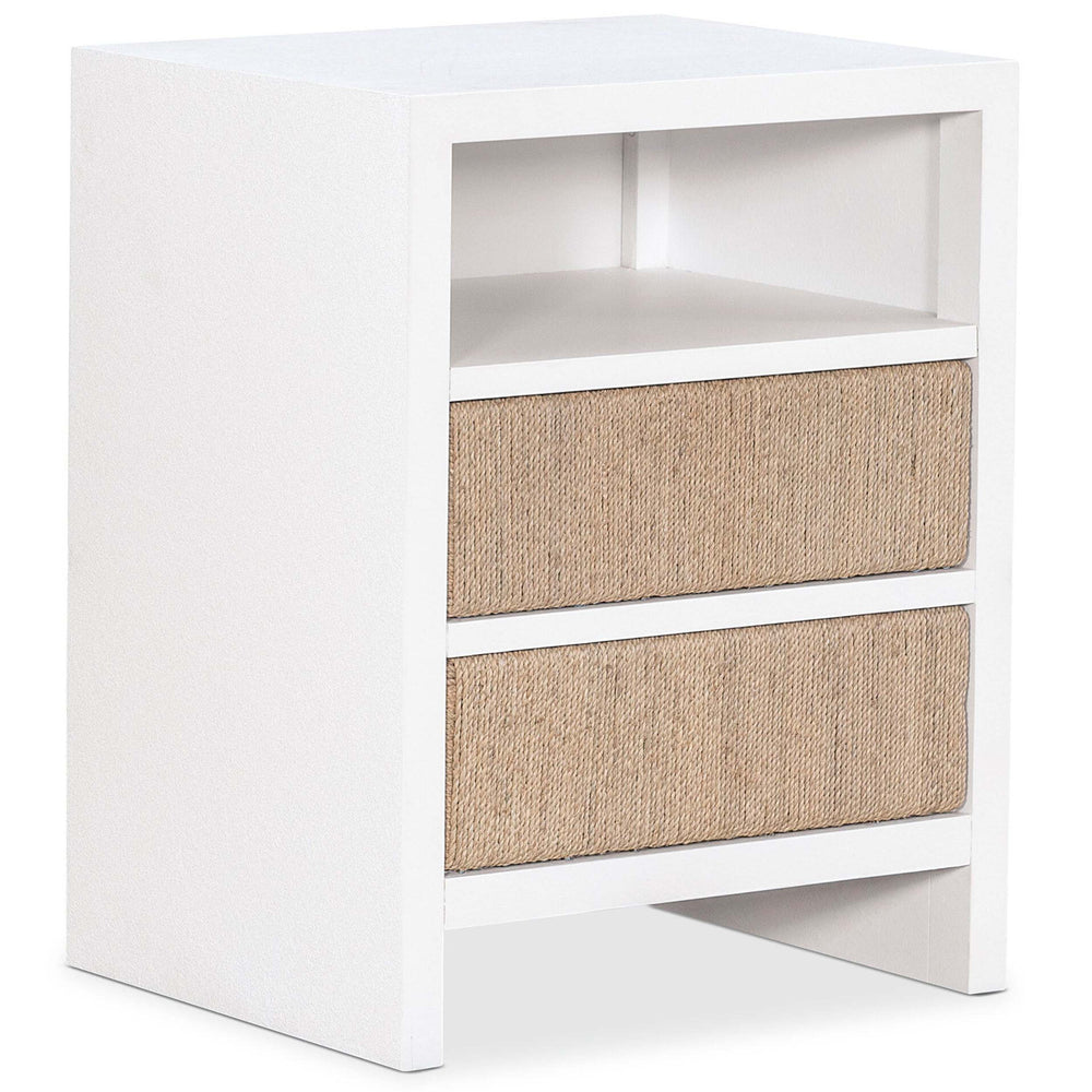 Bimini Sands Small Nightstand, Textured Plaster-Furniture - Bedroom-High Fashion Home
