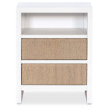 Bimini Sands Small Nightstand, Textured Plaster-Furniture - Bedroom-High Fashion Home