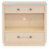 Boca Chica Nightstand, Natural Raffia-Furniture - Bedroom-High Fashion Home