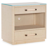 Boca Chica Nightstand, Natural Raffia-Furniture - Bedroom-High Fashion Home