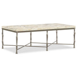 Mariner Rectangle Cocktail Table, White Onyx-Furniture - Accent Tables-High Fashion Home