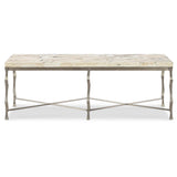Mariner Rectangle Cocktail Table, White Onyx-Furniture - Accent Tables-High Fashion Home
