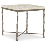 Mariner End Table, White Onyx-Furniture - Accent Tables-High Fashion Home