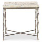 Mariner End Table, White Onyx-Furniture - Accent Tables-High Fashion Home