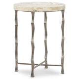 Mariner Spot Table, White Onyx-Furniture - Accent Tables-High Fashion Home