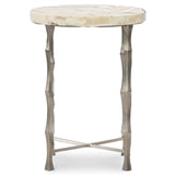 Mariner Spot Table, White Onyx-Furniture - Accent Tables-High Fashion Home