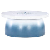 Ocean Coffee Table, Blue/White-Furniture - Accent Tables-High Fashion Home
