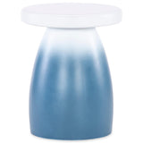 Ocean End Table, Blue/White-Furniture - Accent Tables-High Fashion Home