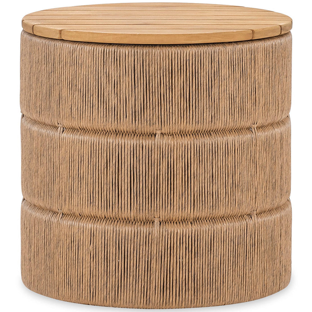 Avalon Wicker Storage End Table, Natural-Furniture - Accent Tables-High Fashion Home