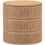 Avalon Wicker Storage End Table, Natural-Furniture - Accent Tables-High Fashion Home