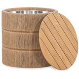 Avalon Wicker Storage End Table, Natural-Furniture - Accent Tables-High Fashion Home