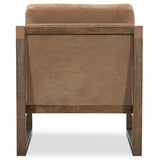 Havana High Leather Accent Chair, Falcon Olive-Furniture - Chairs-High Fashion Home
