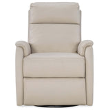 Latitudes Leather Power Swivel Recliner, Trinity Ivory