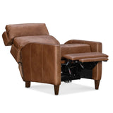 Summer Cool Leather Power Recliner, Chester Bourbon