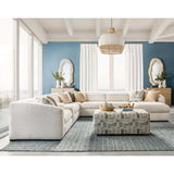 Sandbar 6 Piece Sleeper Sectional, Aramis Bone-Furniture - Sofas-High Fashion Home