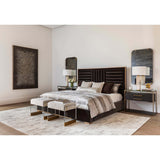 Mabel Bed, King, Antique Brass, Abbington Charred Brown