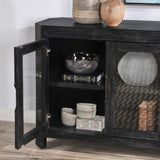 MacArthur 4 Door Cabinet, Aged Black