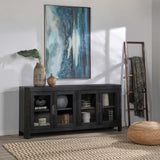 MacArthur 4 Door Cabinet, Aged Black