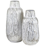Maddox Vases, White Wash, Set of 2-Accessories-High Fashion Home