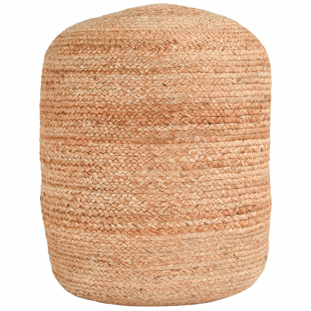 Madeira Jute Pouf, Natural-Furniture - Chairs-High Fashion Home