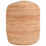 Madeira Jute Pouf, Natural-Furniture - Chairs-High Fashion Home
