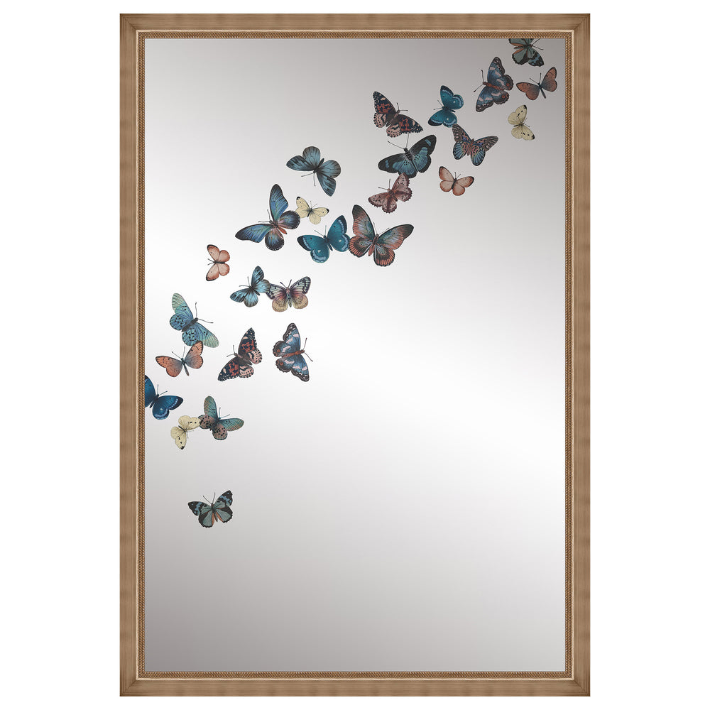 Mademoiselle Butterfly Mirror Framed-Accessories Artwork-High Fashion Home