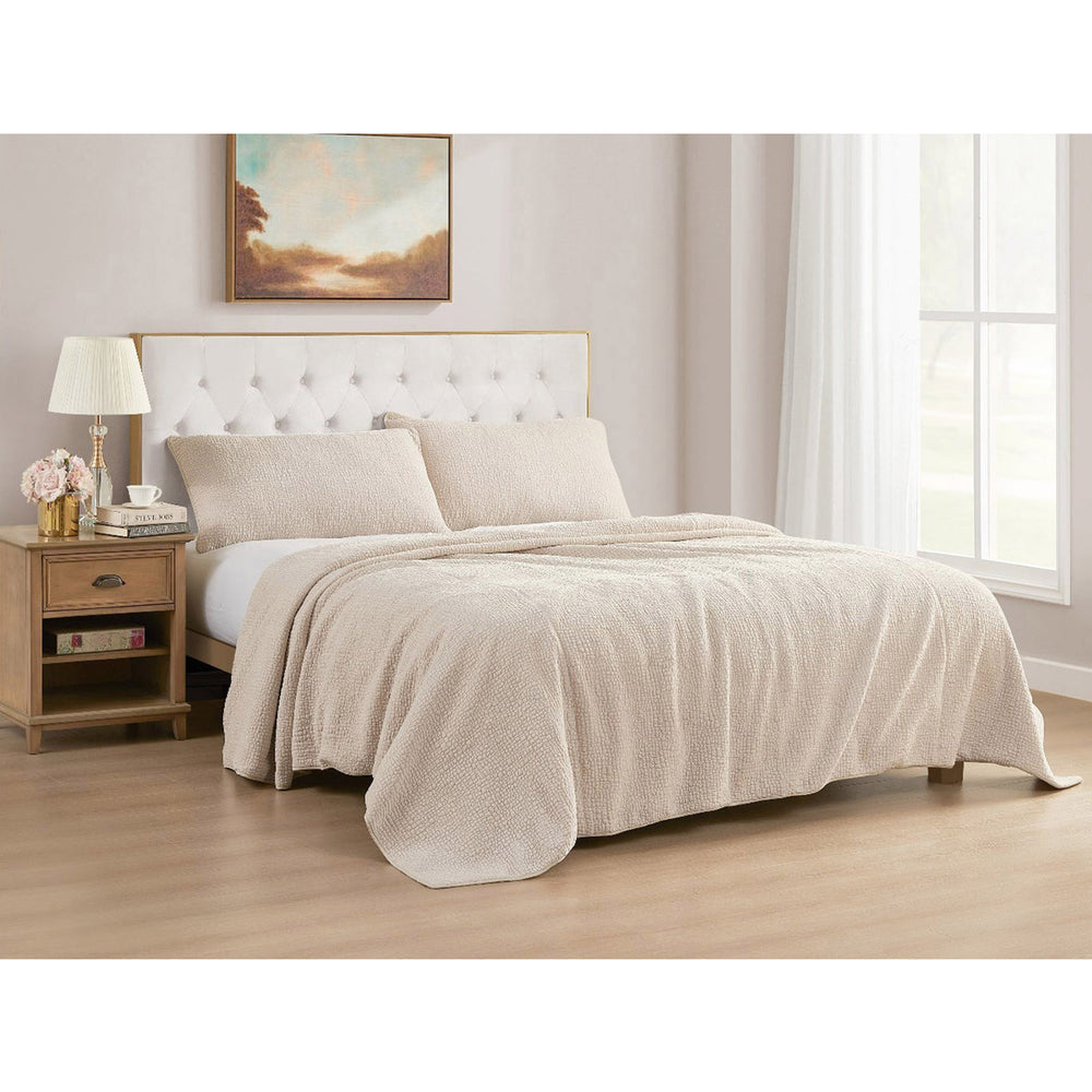 Madison Quilt Set, Beige-Accessories-High Fashion Home