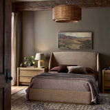 Maeve Bed, Laken Taupe by Four Hands