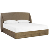 Maeve Upholstered Headboard Bed, Laken Taupe by Four Hands