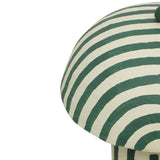 Maiori Striped Papier Mache Table Lamp, Green/Off-White-Lighting-High Fashion Home