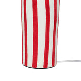 Maiori Striped Papier Mache Table Lamp, Red/Off-White-Lighting-High Fashion Home