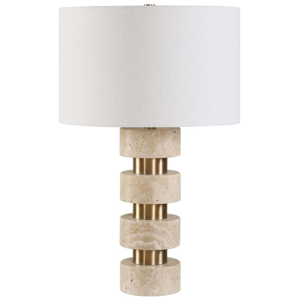 Makani Table Lamp, Travertine