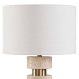 Makani Table Lamp, Travertine