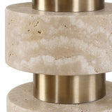 Makani Table Lamp, Travertine