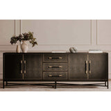 Mako Large Sideboard, Black-Furniture - Storage-High Fashion Home